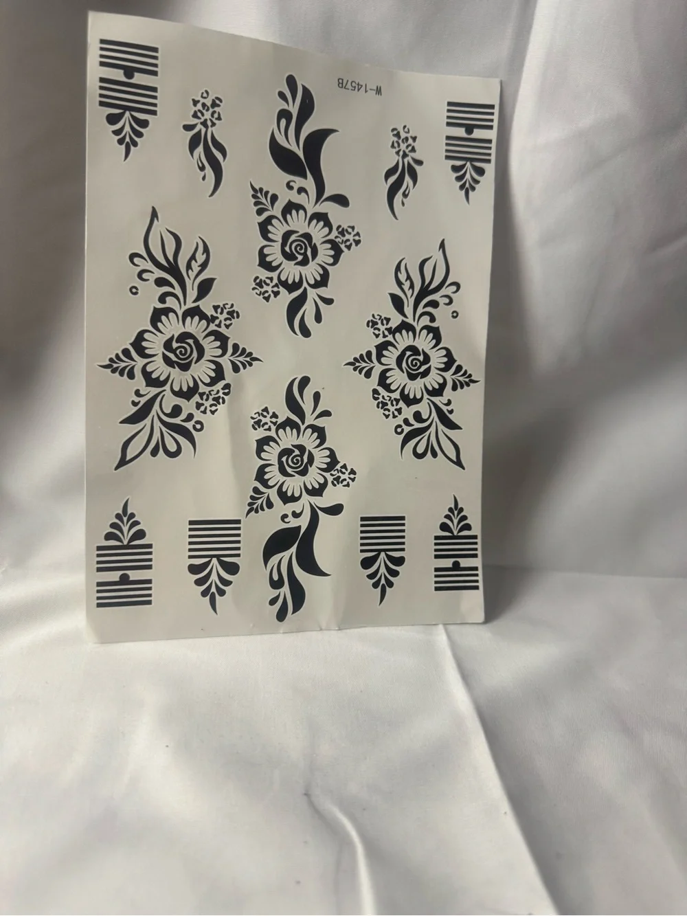 Floral Wall Decal Sticker - Black